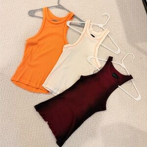 Bundle of 3 WSLY Rivington Ribbed tank tops - a favorite fit!! SZ Small